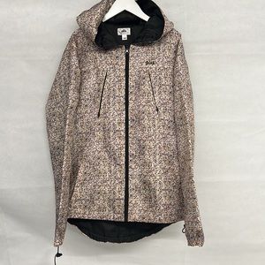 MENS EUC alife jacket Zip Up Hooded Hood jacket Coat Ski layering multi graphic